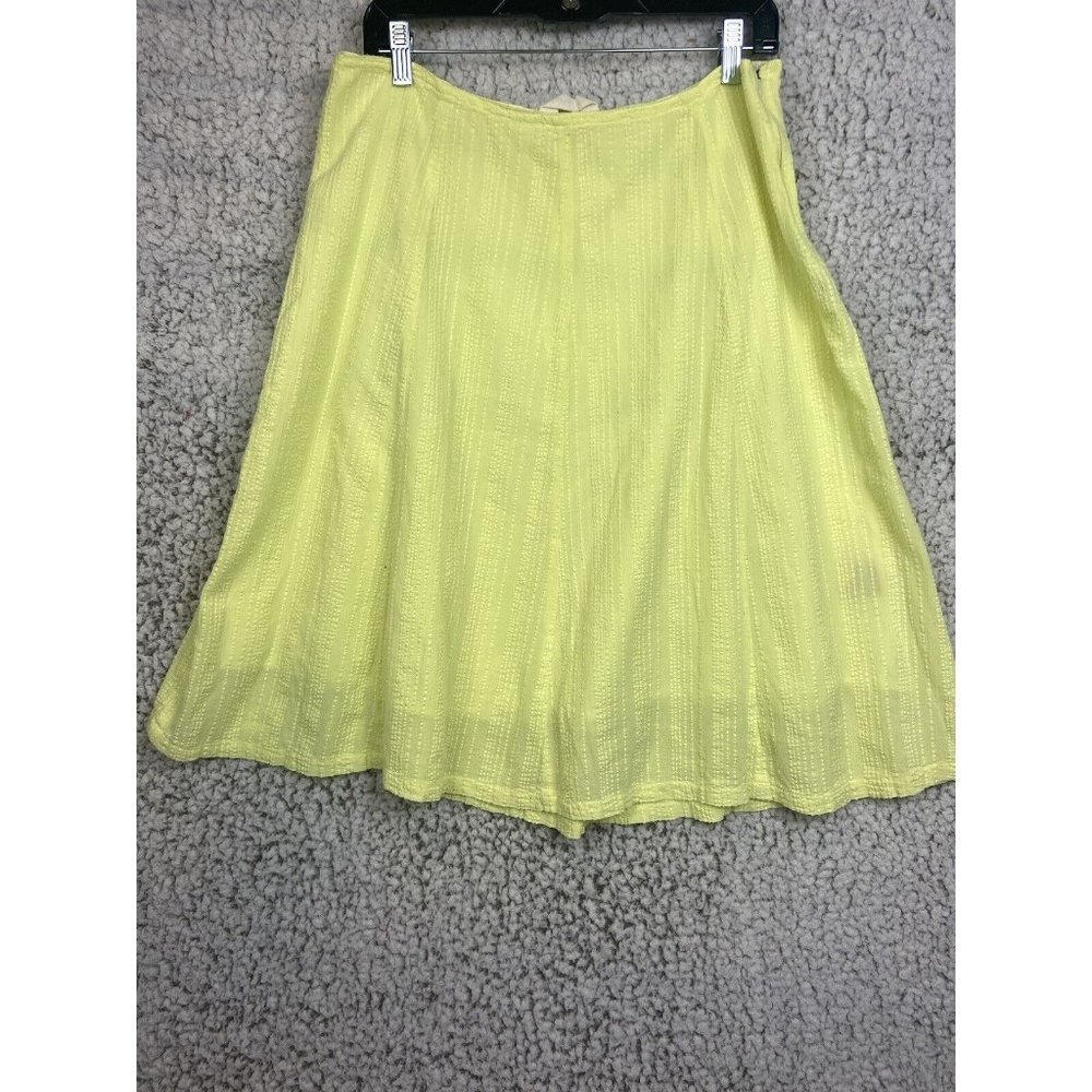 Tsunami yellow A-line skirt zipper side close lined women's size 8
